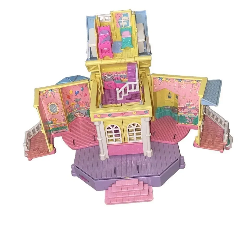 Bluebird Polly Pocket Clubhouse Pollyville Mansion Yellow Vintage 1995 GUC